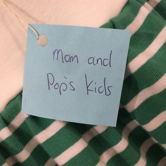 Skirt Girl 4 100% Cotton Heavyweight Green Stripe Midi Straight Mom & Pop’s Kids - Picture 3 of 9